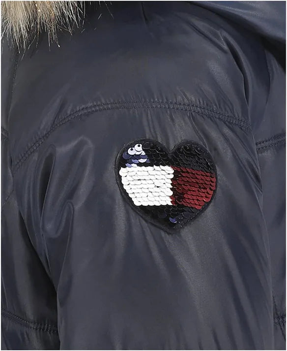 Tommy Hilfiger Girls Fur-Lined Puffer Jacket- size 7